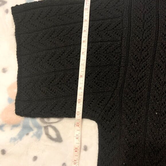 Adrienne Vittadini studio open knit sweater wide sleeve sweater size M - Picture 5 of 10